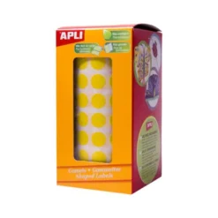 Gomets Apli circulares color amarillo 20mm