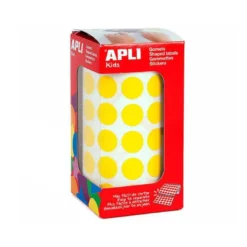 Gomets Apli circulares color amarillo 15mm