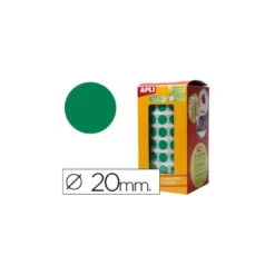 Gomets Apli circulares color verde 20mm