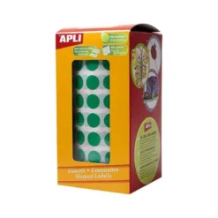 Gomets Apli circulares color verde 10,5mm