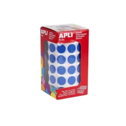 Gomets Apli circulares color azul 15mm