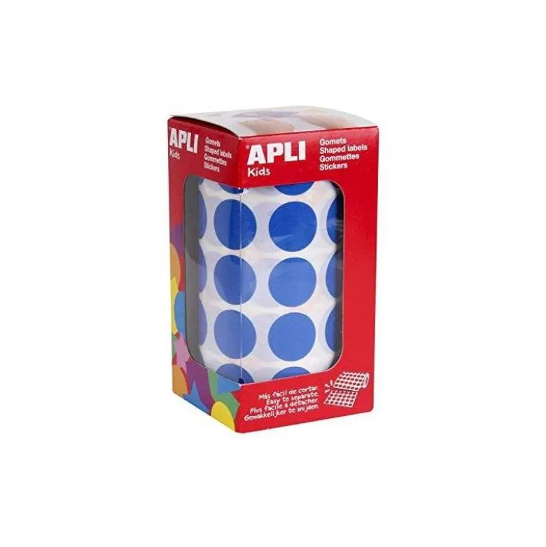 Gomets Apli circulares color azul 20mm