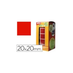 Gomets Apli cuadrados color rojo 20x20mm