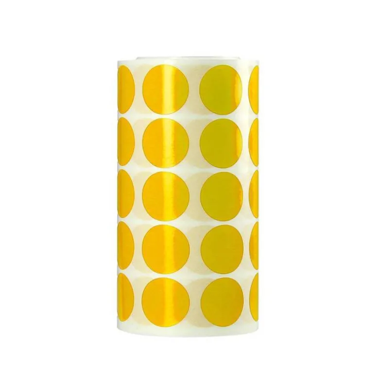 GOMETS LIDERPAPEL AUTOADHESIVO S CIRCULOS 20 MM AMARILLO ROLLO DE 2000 UNIDADES EN CAJA DE CARTON