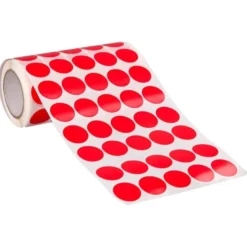 GOMETS LIDERPAPEL AUTOADHESIVO S CIRCULOS 20 MM ROJO ROLLO DE 2000 UNIDADES EN CAJA DE CARTON