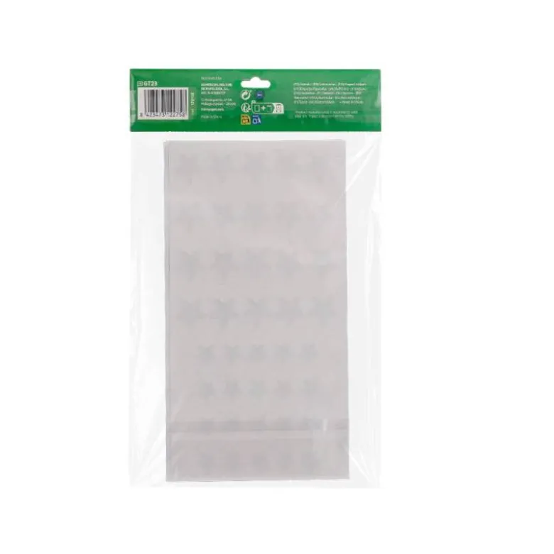 GOMETS LIDERPAPEL AUTOADHESIVO S ESTRELLAS DORADAS SURTIDAS BOLSA DE 5 HOJAS CON 200 UNIDADES
