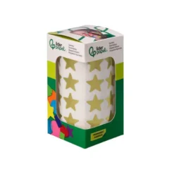 GOMETS LIDERPAPEL AUTOADHESIVO S ESTRELLAS DORADAS 20 MM 1500 UNIDADES EN CAJA DE CARTON