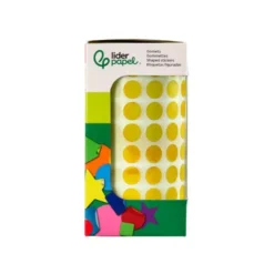 GOMETS LIDERPAPEL AUTOADHESIVO S CIRCULOS 10,5 MM AMARILLO ROLLO DE 6000 UNIDADES EN CAJA DE CARTON