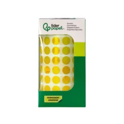 GOMETS LIDERPAPEL AUTOADHESIVO S CIRCULOS 10,5 MM AMARILLO ROLLO DE 6000 UNIDADES EN CAJA DE CARTON