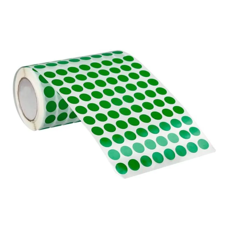 GOMETS LIDERPAPEL AUTOADHESIVO S CIRCULOS 10,5 MM VERDE ROLLO DE 6000 UNIDADES EN CAJA DE CARTON