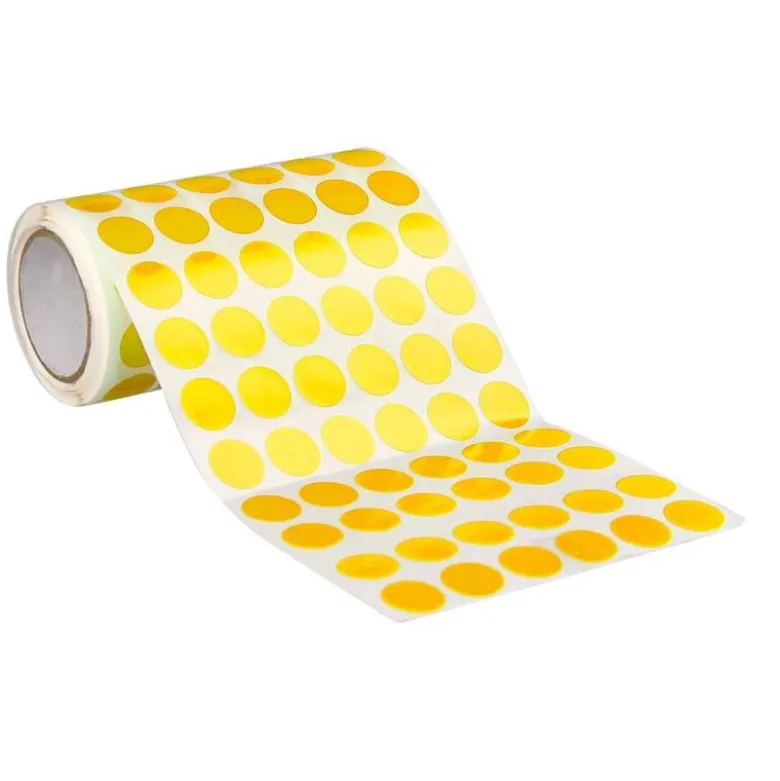 GOMETS LIDERPAPEL AUTOADHESIVO S CIRCULOS 15 MM AMARILLO ROLLO DE 2500 UNIDADES EN CAJA DE CARTON