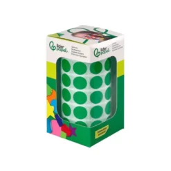 GOMETS LIDERPAPEL AUTOADHESIVO S CIRCULOS 15 MM VERDE ROLLO DE 2500 UNIDADES EN CAJA DE CARTON