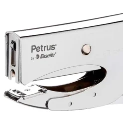 GRAPADORA PETRUS DE TENAZA 222 METALICA CROMADA CAPACIDAD DE GRAPADO 40 HOJAS USA GRAPAS 22/6-8 Y 24/6-8