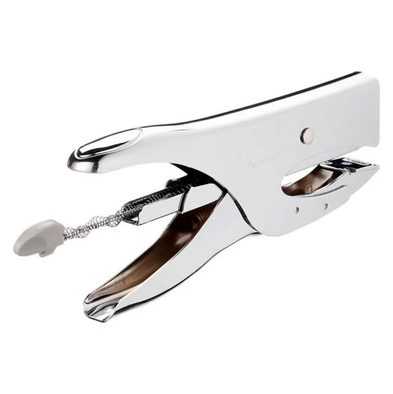 GRAPADORA PETRUS DE TENAZA 222 METALICA CROMADA CAPACIDAD DE GRAPADO 40 HOJAS USA GRAPAS 22/6-8 Y 24/6-8