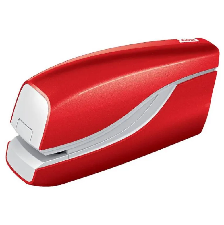 GRAPADORA PETRUS ELECTRICA E-310 CONTACTLESS ROJO METALIZADO CAPACIDAD 12 HOJAS USA GRAPAS Nº 10