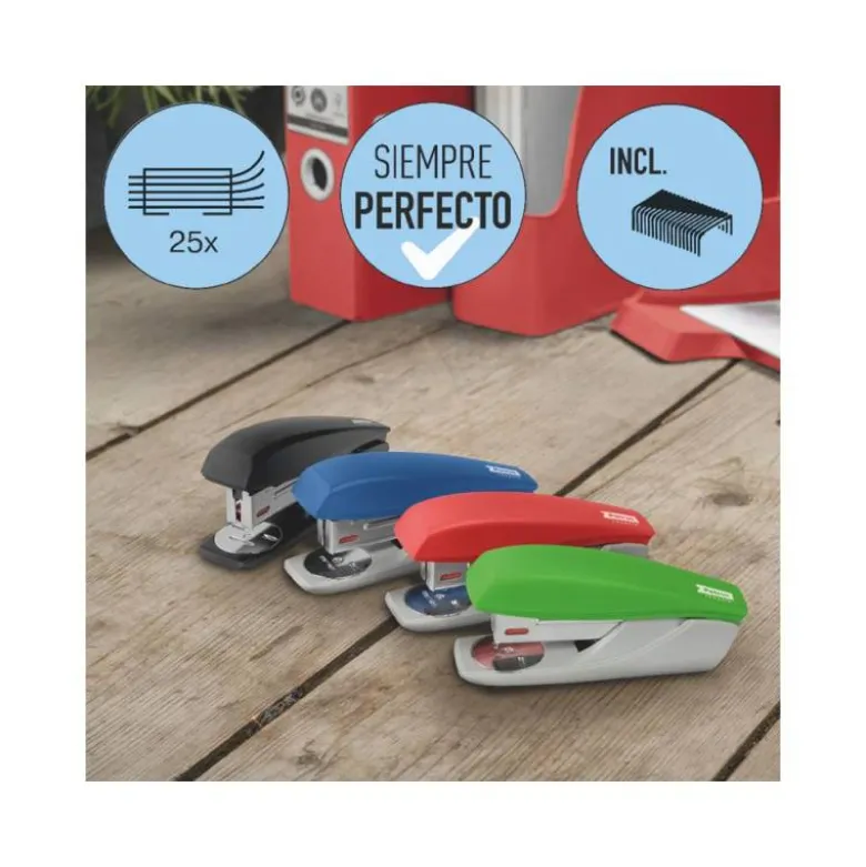 GRAPADORA PETRUS 210 REYCLE NEGRO CAPACIDAD 25 HOJAS USA GRAPAS 22/6