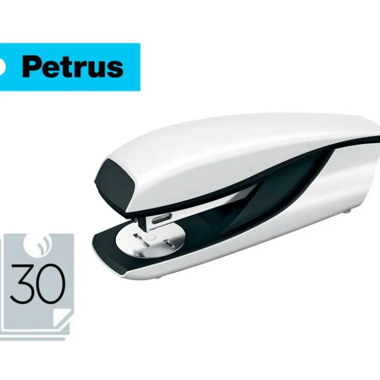 GRAPADORA PETRUS 635 WOW BLANCA METALIZADA CAPACIDAD 30 HOJAS