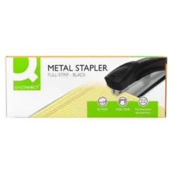 GRAPADORA Q-CONNECT KF14211 METALICA NEGRA CAPACIDAD 20 HOJAS