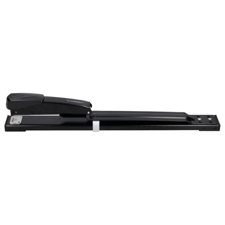 GRAPADORA Q-CONNECT KF02292 METALICA BRAZO LARGO CAPACIDAD 20 HOJAS USA GRAPAS 24/6 Y 26/6 COLOR NEGRO