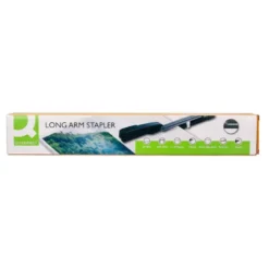 GRAPADORA Q-CONNECT KF02292 METALICA BRAZO LARGO CAPACIDAD 20 HOJAS USA GRAPAS 24/6 Y 26/6 COLOR NEGRO
