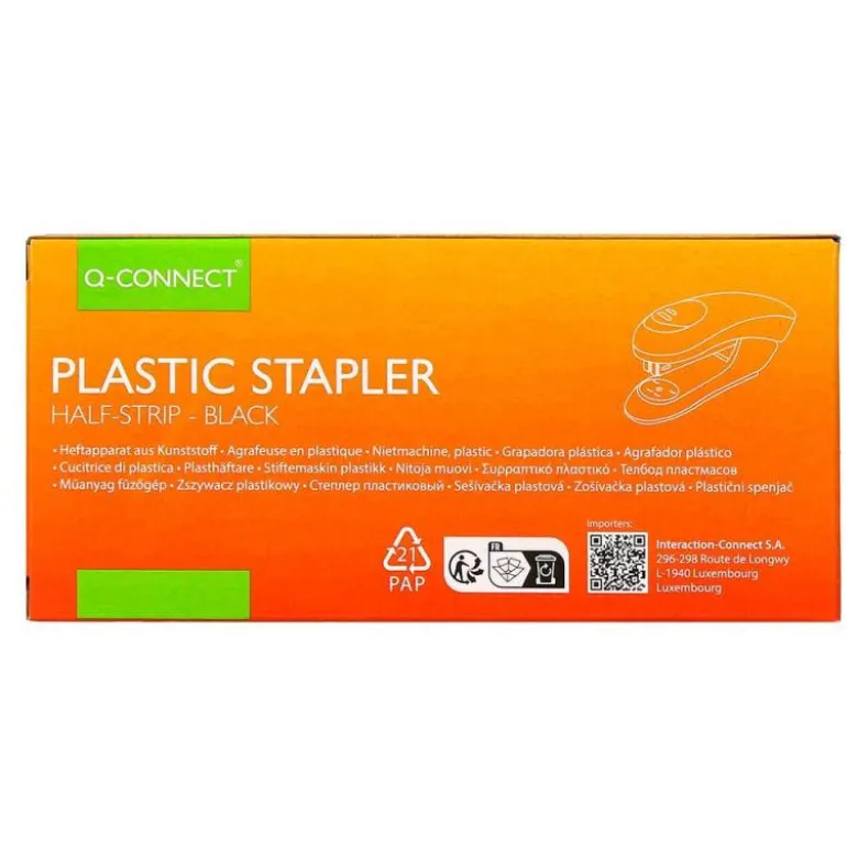 GRAPADORA Q-CONNECT KF14204 PLASTICO ABS NEGRA CAPACIDAD 20 HOJAS
