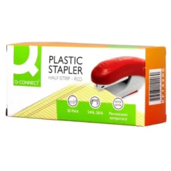 GRAPADORA Q-CONNECT KF14206 PLASTICO ABS ROJA CAPACIDAD 20 HOJAS