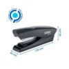 GRAPADORA RAPID FASHION ECO PLASTICO 100% RECICLADO CAPACIDAD 25 HOJAS USA GRAPAS 24/6 Y 26/6 COLOR NEGRO