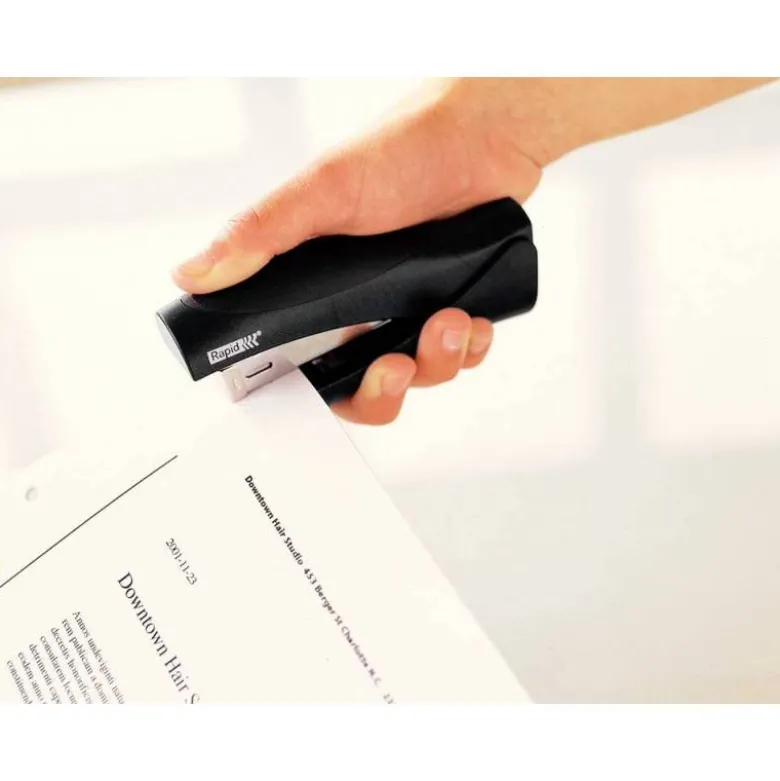 GRAPADORA RAPID VERTICAL ULTIMATE F20 PLASTICO CAPACIDAD DE GRAPADO 20 HOJAS USA GRAPAS 24/6 Y 26/6 COLOR NEGRO