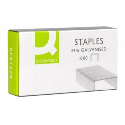 Grapas Q-connect nº 22/6 y 24/6 galvanizadas. caja 1000 ud.