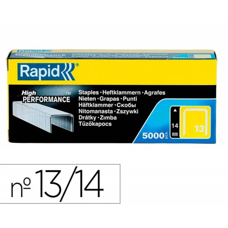 GRAPAS RAPID 13/14 MM GALVANIZADA CAJA DE 5000 UNIDADES