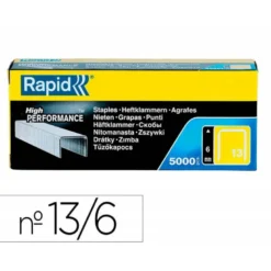 GRAPAS RAPID 13/6 MM GALVANIZADA CAJA DE 5000 UNIDADES
