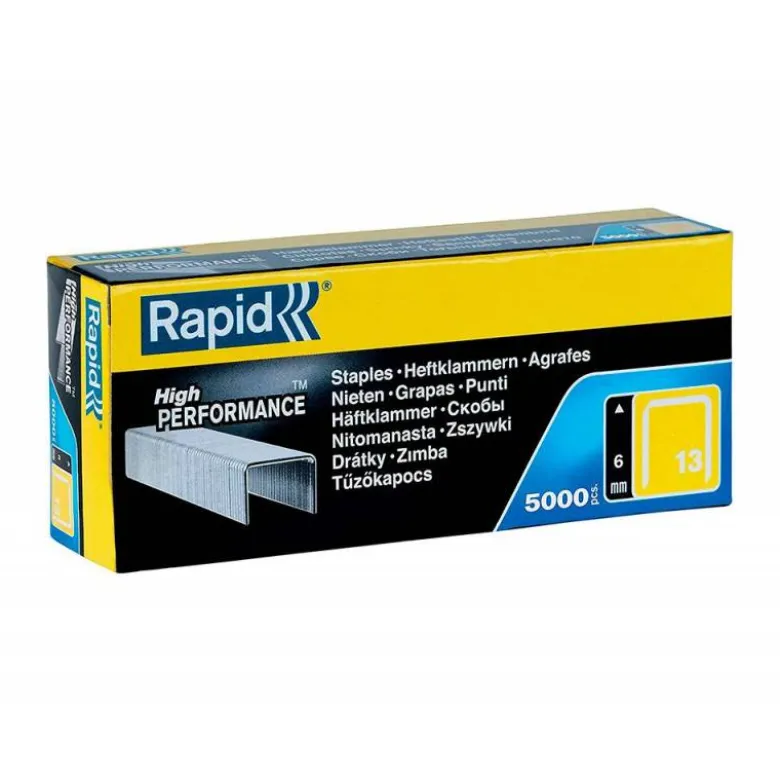 GRAPAS RAPID 13/6 MM GALVANIZADA CAJA DE 5000 UNIDADES