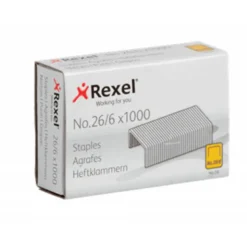 GRAPAS REXEL 26/6 MM GALVANIZADA CAJA DE 1000 UNIDADES