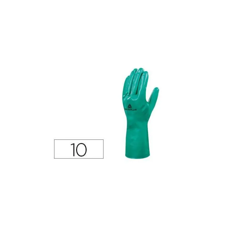 Guante DeltaPlus de Nitrilo flocado Algodon talla 10