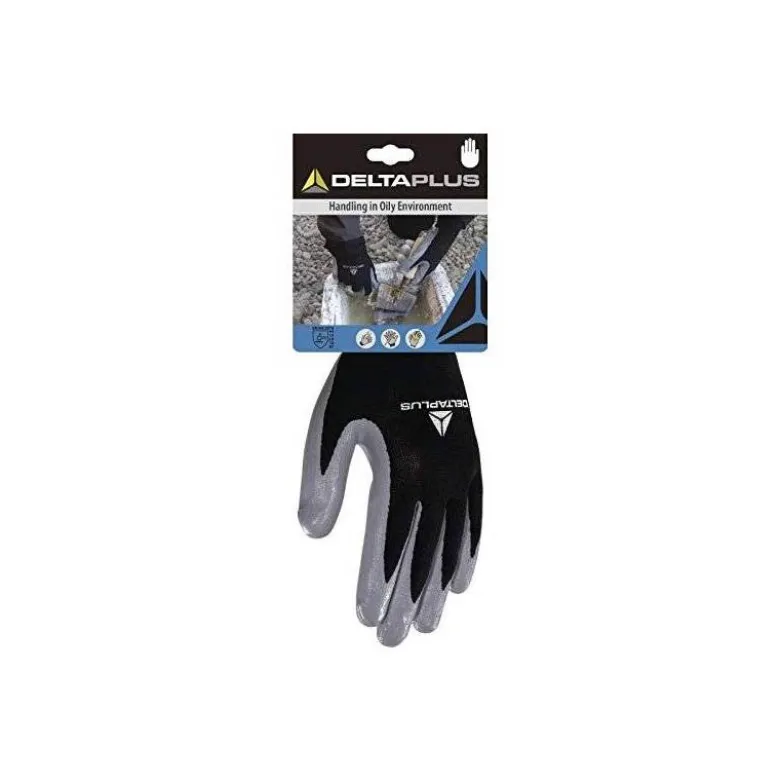 Guante DeltaPlus de Poliester palma Nitrilo talla 10