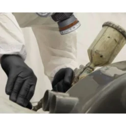 GUANTES DE NITRILO DELTAPLUS QUIMICO DESECHABLE NO EMPOLVADO TALLA 7/8 COLOR NEGRO CAJA DE 100 UNIDADES