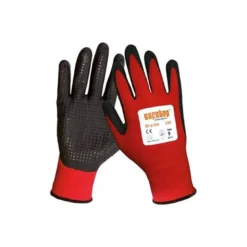 GUANTES DE NITRILO SAFETOP FIT-O-LITE DOTS PUNTOS EN LA PALMA TALLA 10
