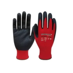 GUANTES DE NITRILO SAFETOP FIT-O-LITE DOTS PUNTOS EN LA PALMA TALLA 9