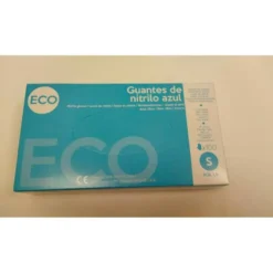 GUANTES DE NITRILO SANYC ECO DESECHABLE NO EMPOLVADO TALLA S COLOR AZUL CAJA DE 100 UNIDADES
