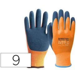 GUANTES DE LATEX SAFETOP THERMOFOAM IMPERMEABLE FORRO ANTIFRIO TALLA 9