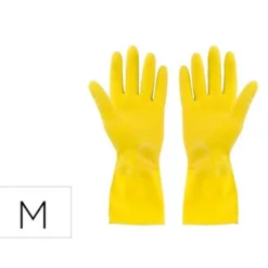 GUANTES DE LATEX SATINADOS CON RELIEVE ANTI DESLIZANTE SIN POLVO PAR TALLA MEDIANA