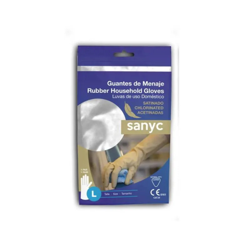 GUANTES DE LATEX SATINADOS CON RELIEVE ANTI DESLIZANTE SIN POLVO PAR TALLA GRANDE