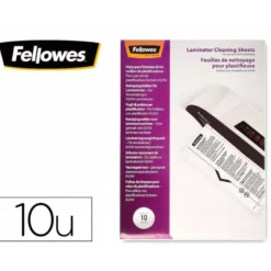 HOJA DE LIMPIEZA FELLOWES PARA PLASTIFICADORAS PACK DE 10 UNIDADES