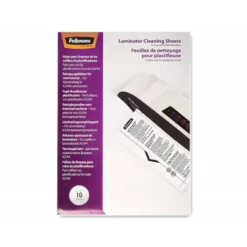 HOJA DE LIMPIEZA FELLOWES PARA PLASTIFICADORAS PACK DE 10 UNIDADES
