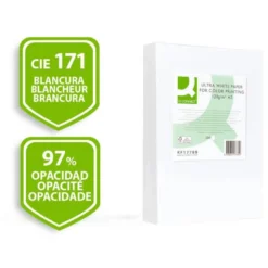 250 Hojas NO ES TAMAÑO FOLIO Papel fotocopiadora Q-Connect Ultra White DIN A3 120 Gr