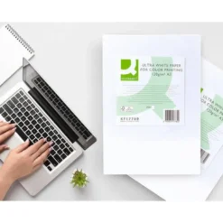 250 Hojas NO ES TAMAÑO FOLIO Papel fotocopiadora Q-Connect Ultra White DIN A3 120 Gr