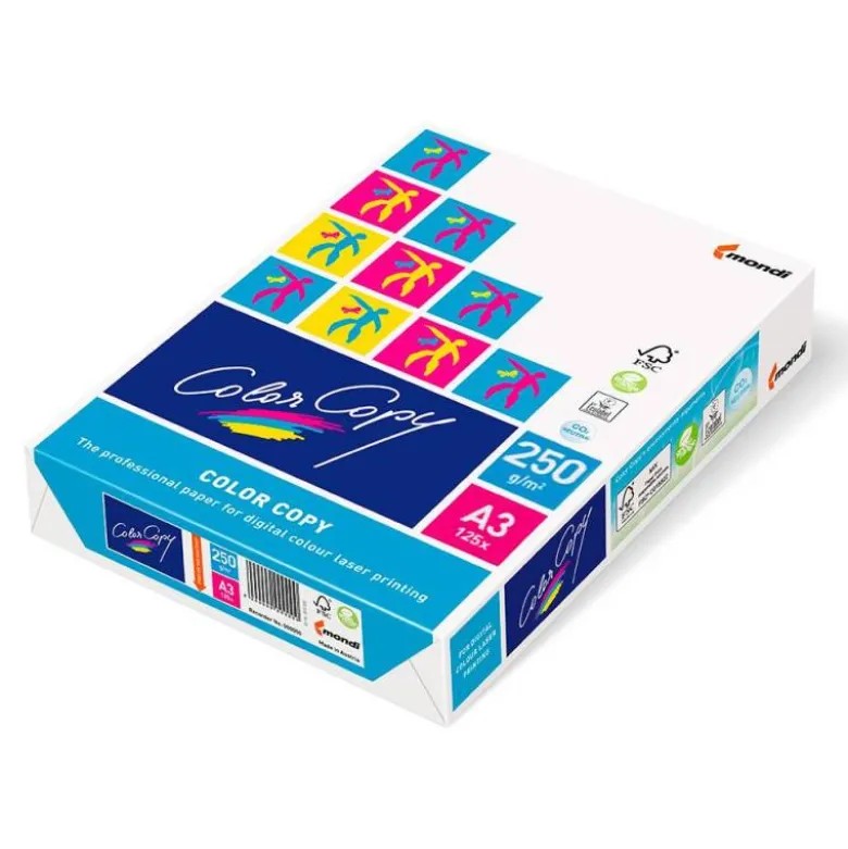 125 hojas NO ES TAMAÑO FOLIO Papel multifuncion Mondi Color Copy Din A3 250 g/m2 Satinado