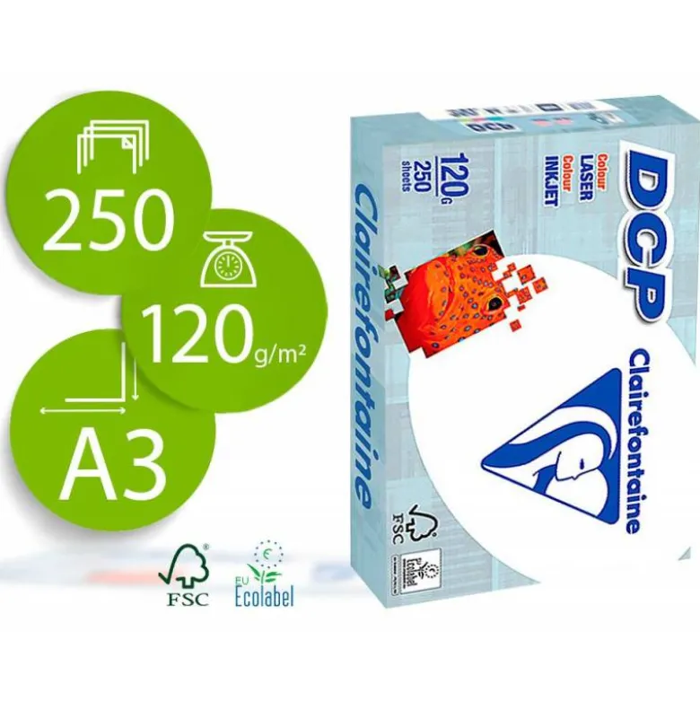 250 Hojas NO ES TAMAÑO FOLIO Papel multifuncion laser color DCP Din A3 120 g/m2