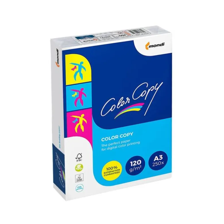 250 Hojas NO ES TAMAÑO FOLIO Papel multifuncion Mondi Color Copy A3 120 gr/m2 Satinado