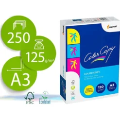 250 Hojas NO ES TAMAÑO FOLIO Papel multifuncion Mondi Color Copy A3 120 gr/m2 Satinado